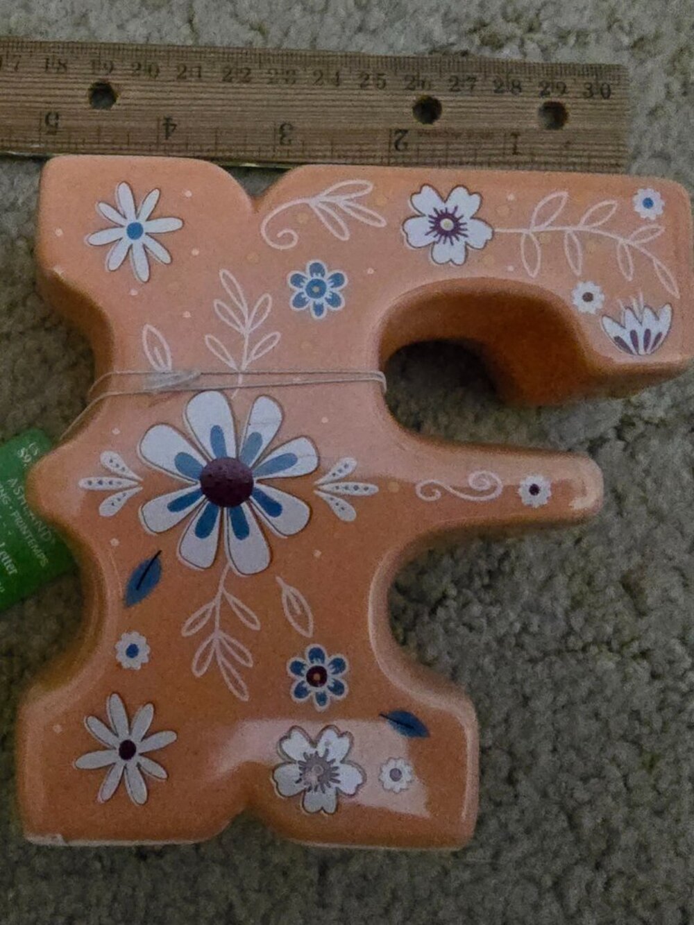 Ceramic Letter "F" Ashland Vegas Cowgirl Monogram